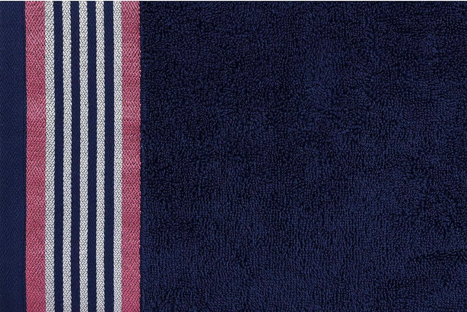CASA COPENHAGEN He & She 6 Pieces Towel Set- Dutch Blue   Pink, 550 GSM 2 Bath Towel 2 Hand Towel 2 Washcloth, Designed in Denmark Made of Soft Egyptian Cotton for Bathroom, Kitchen & Shower