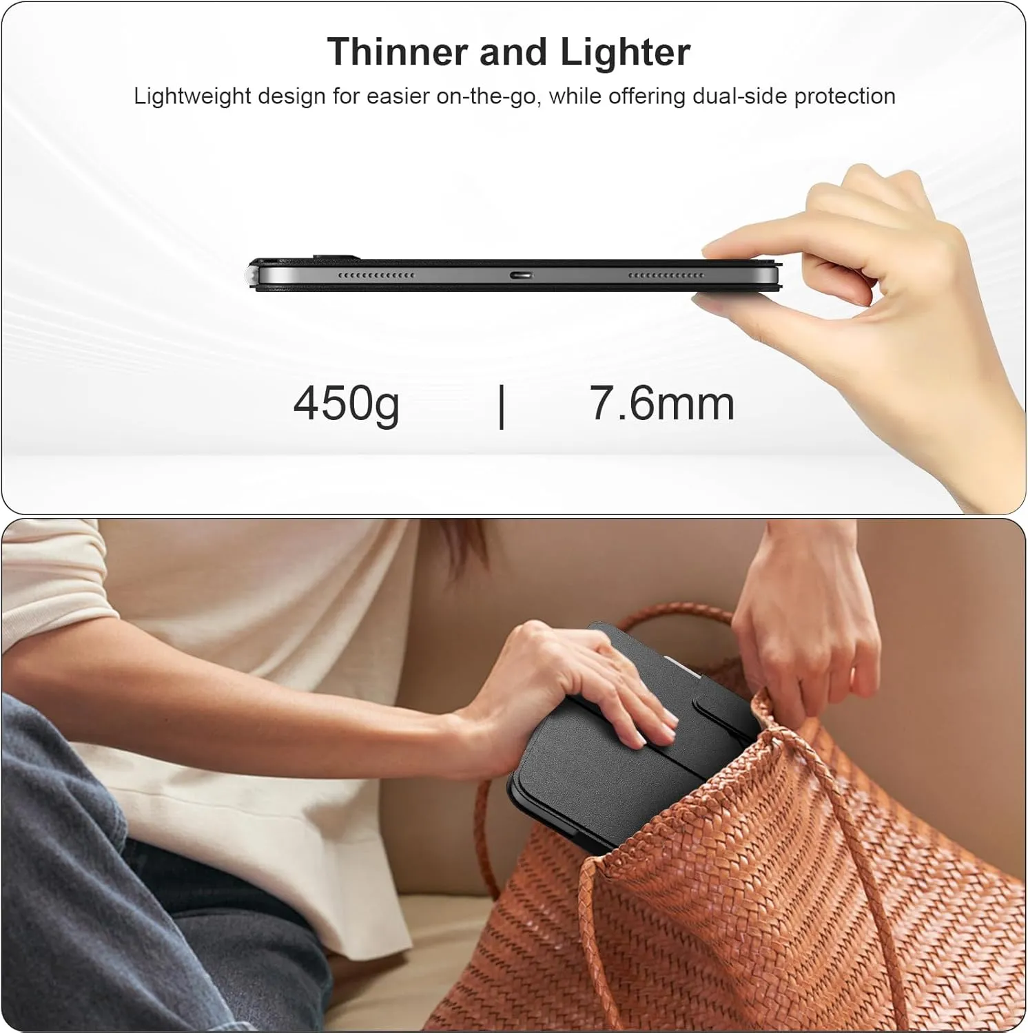 Case for iPad Air 13 Inch M3 2025 & M2 2024, Powerful Magnetic Case for iPad Pro 12.9 Inch (6th/5th/4th/ 3rd Gen), with Apple Pencil Holder, Tough Protection, Auto Sleep/Wake, 4 Standing Angles