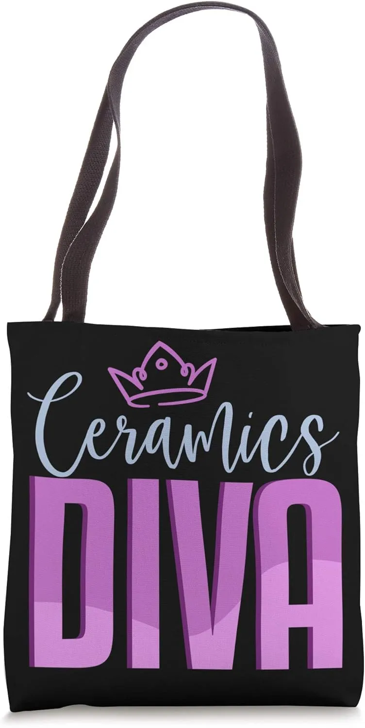 Ceramics Diva Pottery Ceramist Handmade Clay Kiln Pot Gift Tote Bag