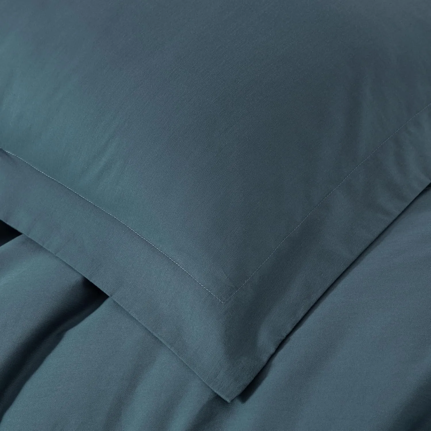 Chezmoi Collection Solid China Blue Cotton Comforter Set King Size, 3-Piece Luxury Soft Breathable Smooth Cooling 250TC Cotton Twill Lightweight Bedding Comforter for All Season