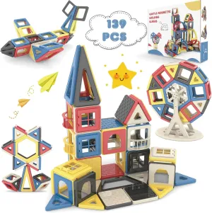 CHOT Magnet Blocks Tiles STEM Educational Creativity Magnetic Toys Building Construction Set Gift for 3  Years Old Boys Girls