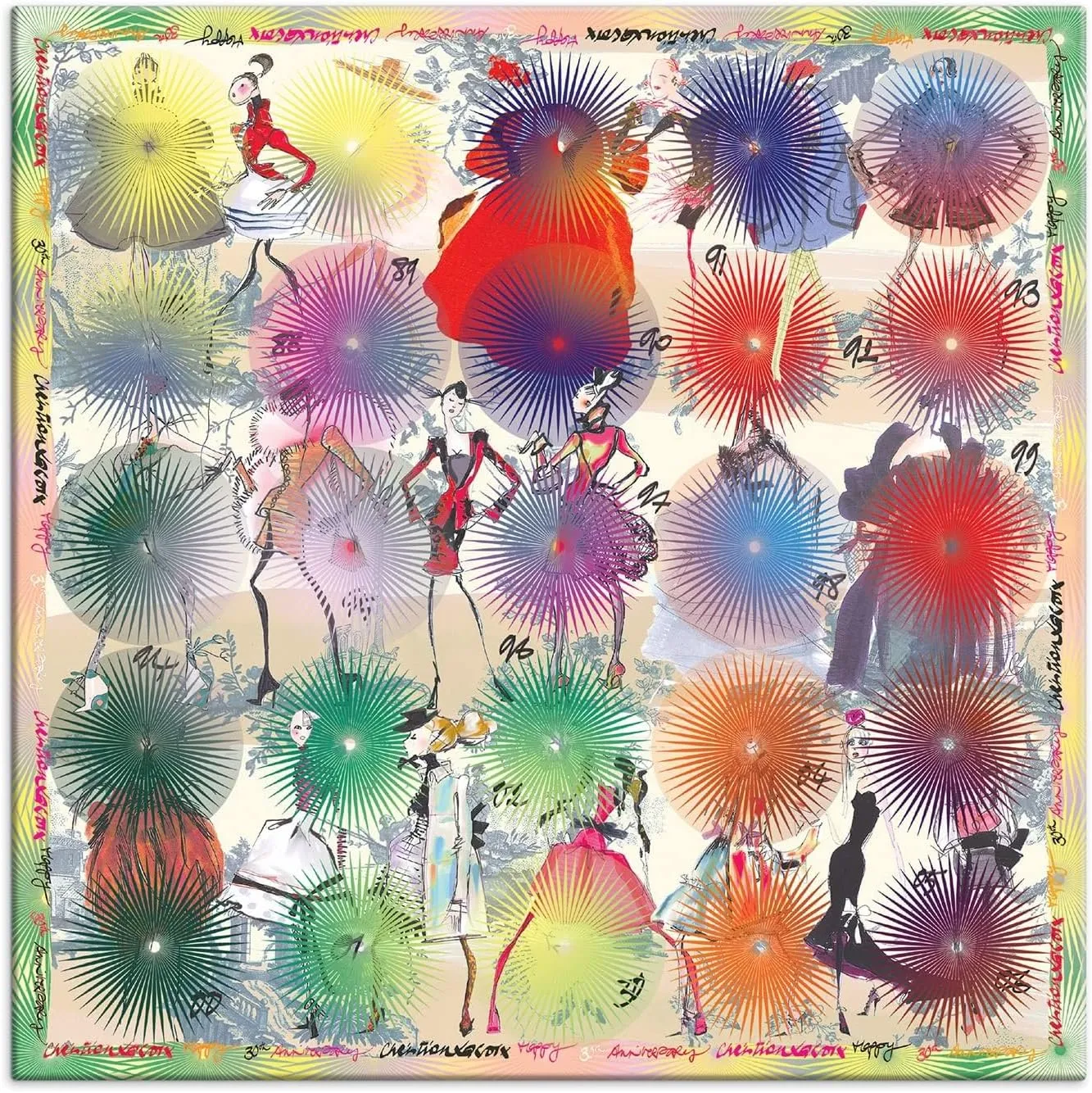 Christian Lacroix Heritage Collection Photocall Double Sided 500 Piece Jigsaw Puzzle from Galison - 20" x 20" Jigsaw Puzzle with Iconic Design, Thick & Sturdy Pieces, Unique Gift Idea