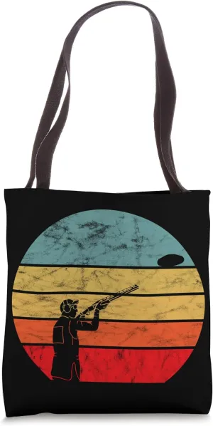 Clay Skeet Shooting Retro Vintage Sunset Trap Shooting Tote Bag