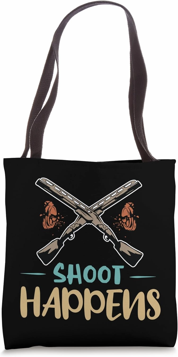 Clay Skeet Shoot Happens Clay Shooting Skeet Trap Clay Tote Bag