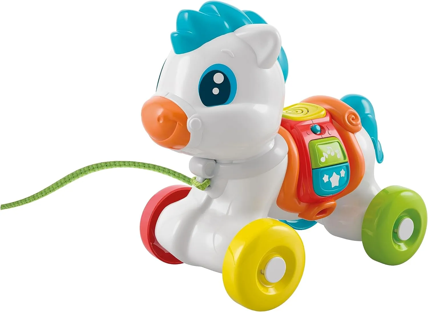 Clementoni - Baby Pony Sempre con Me Interactive Towing, Animal to Pull, Game for Motorability, First Steps, Learning to Walk, Children 6 Months-Made in Italy, Italian Colour, 17776