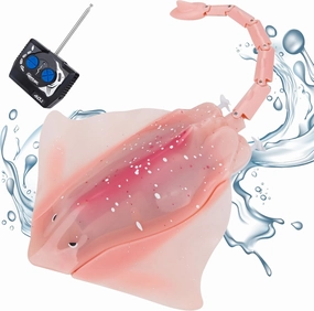 Contixo R11 Remote Control Stingray Toy for Girls-Animal Water Swimming Toys for Pool, Bathtub or Lake, Mual Motors RC Smart Robot with Led Lights for Kids Toddlers Boys-Pink