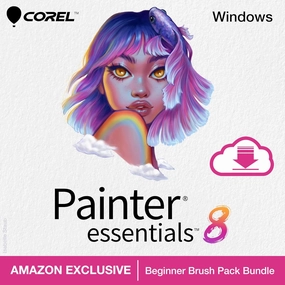 Corel Painter Essentials 8 | Beginner Digital Painting Software | Amazon Exclusive Brush Pack Bundle [PC Download]