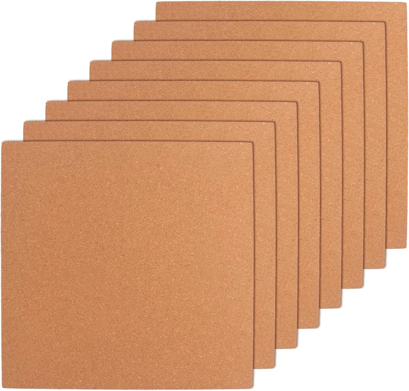 Corksidol Cork Board Tiles, 12" X 12" X 1/4",Corkboard, Premium Natural Cork for Bulletin Board, Mini Wall, 72 Self Adhesive Squares Included,8 Pack