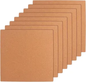 Corksidol Cork Board Tiles, 12" X 12" X 1/4",Corkboard, Premium Natural Cork for Bulletin Board, Mini Wall, 72 Self Adhesive Squares Included,8 Pack