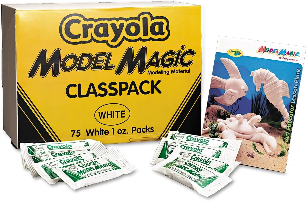 Crayola 236001 Model Magic Modeling Compound, 1 oz each packet, White, 6 lbs. 13 oz