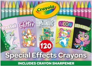 Crayola Special Effects Crayon Set - 6 Boxes of 24 Crayons, Bulk Crayons for Kids, Coloring Supplies for Arts & Crafts, Easter Basket Essentials & Gifts [Amazon Exclusive]