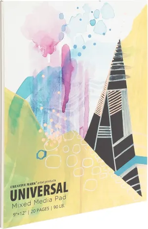 Creative Mark Mixed Media Sketchbook Single Pack [9x12-20 Sheets] - Universal Multimedia Paper Pad for Drawing, Painting, and Designs - Perfect for Watercolor, Acrylic, Oil Paint