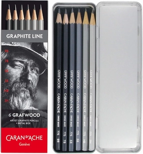 CREATIVE ART MATERIALS Grafwood 6 Piece Metal Box Set (775.306)