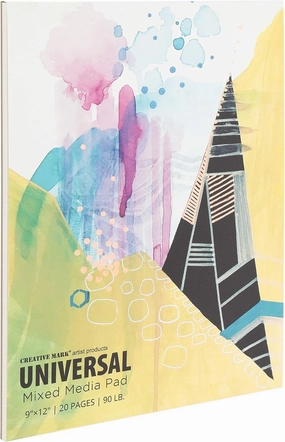 Creative Mark Mixed Media Sketchbook [Pack of 10-9x12"] - Universal Multimedia Paper Pad for Drawing, Painting, and Designs - Perfect for Watercolor, Acrylic, Oil Paint