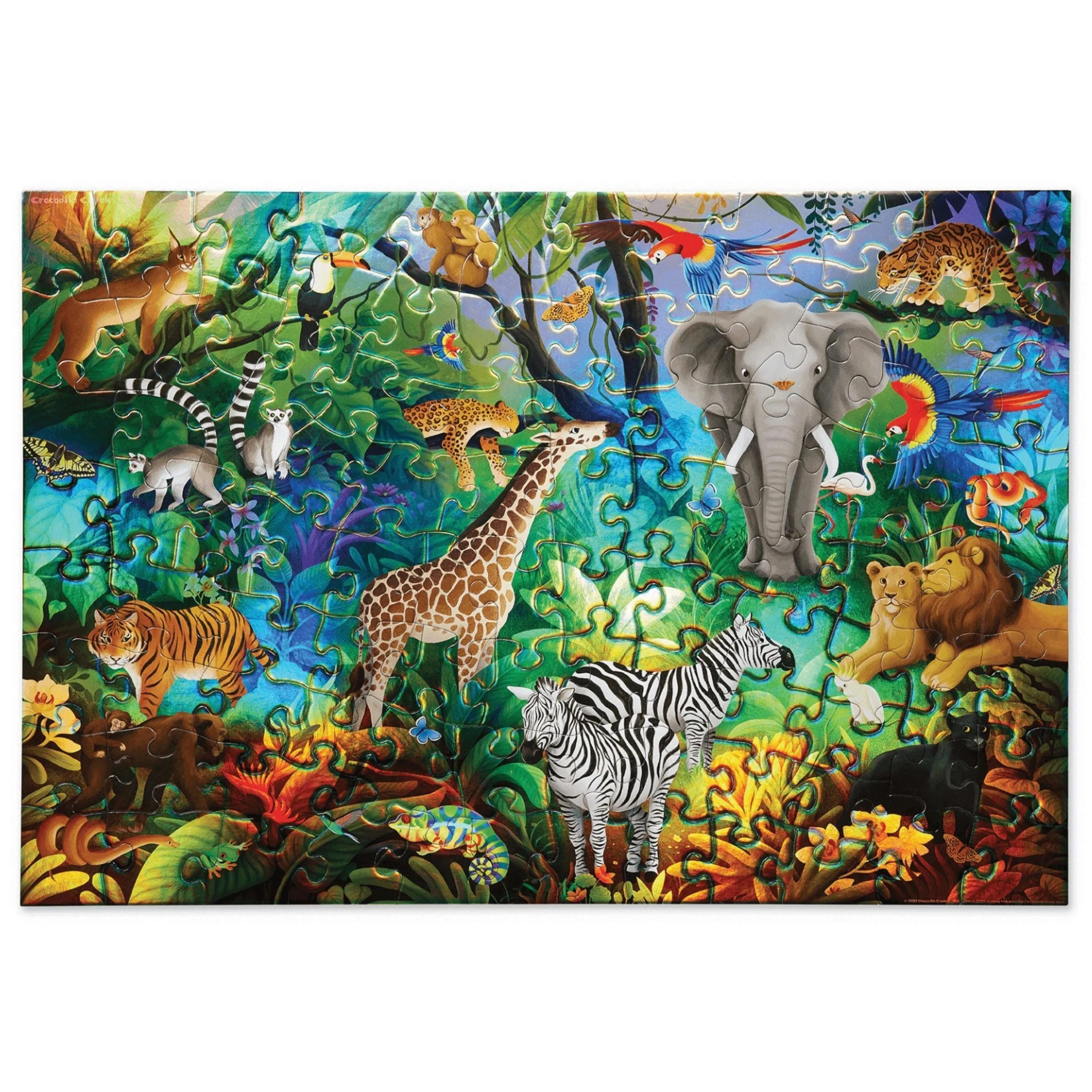 Crocodile Creek 100 Pc Holographic: Jungle Paradise