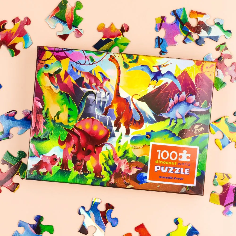 CROCODILE CREEK DINOSAUR WORLD HOLOGRAPHIC 100 PC
