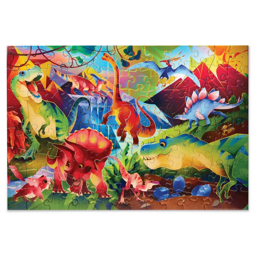 CROCODILE CREEK DINOSAUR WORLD HOLOGRAPHIC 100 PC