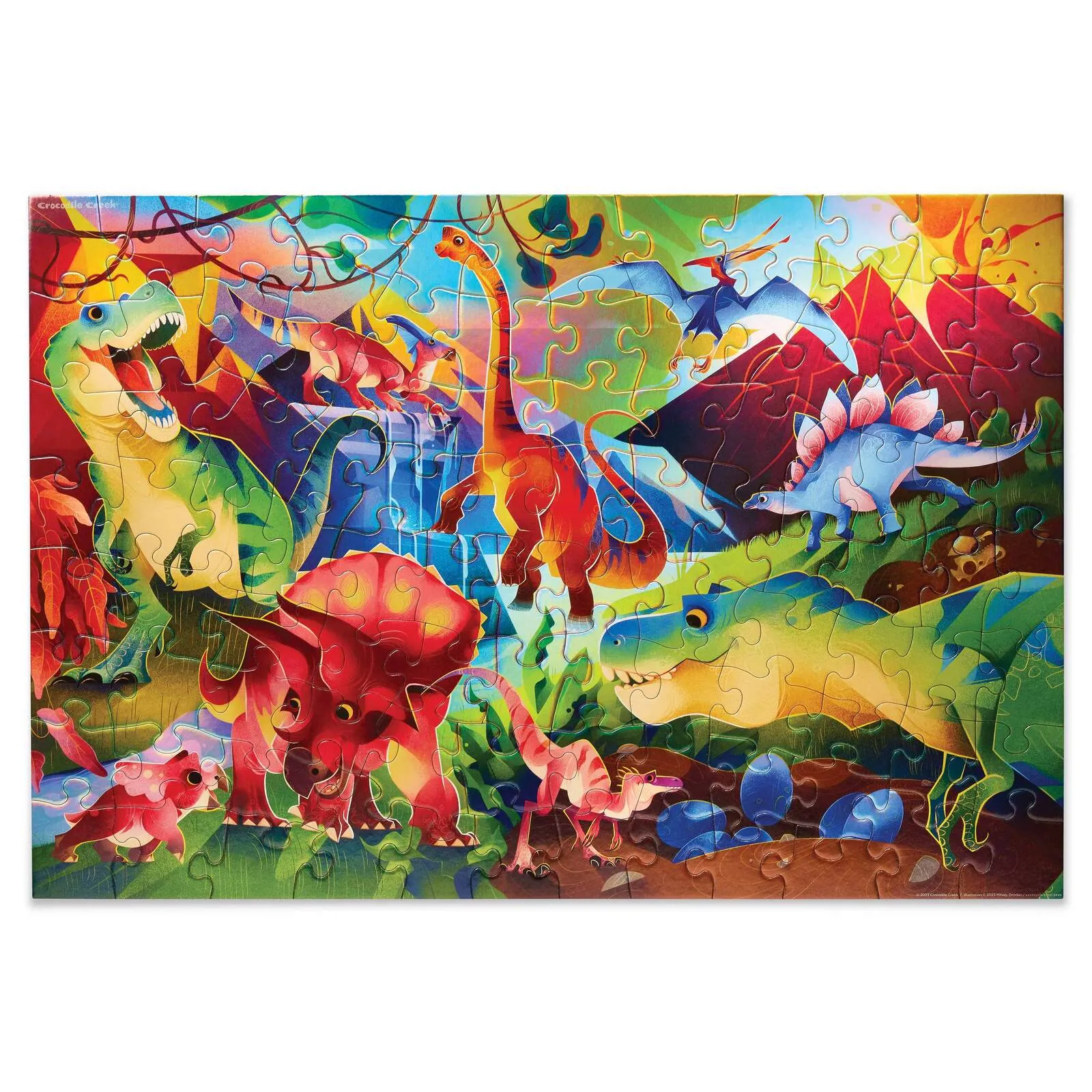Crocodile Creek | Holographic Puzzle 100 pc - Dinosaur World