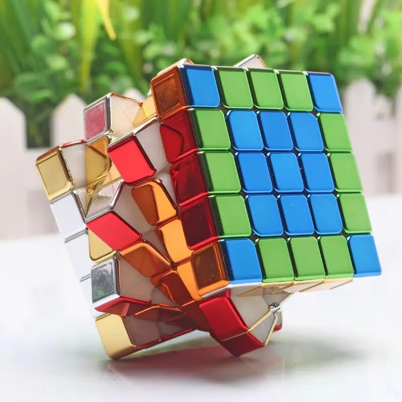 cuberspeed ShengShou Legend 5x5 Metallic Shiny Speed Cube Metallic 5x5x5 Magic Cube Puzzle