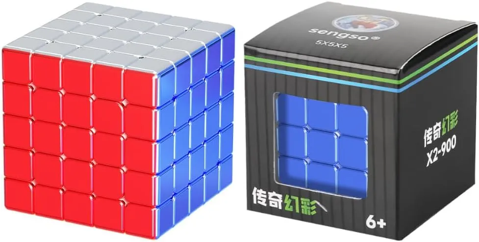 cuberspeed ShengShou Legend 5x5 Metallic Shiny Speed Cube Metallic 5x5x5 Magic Cube Puzzle