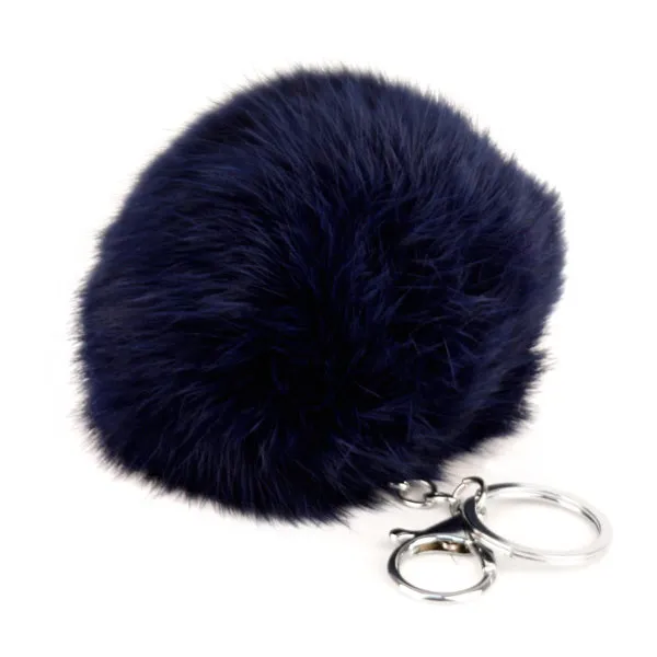Cute Rabbit Fur Ball Pompom Keychain Cityelf Car Ring, Handbag Tote Bag Pendant Purse Charm