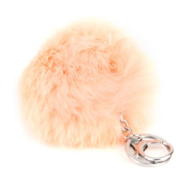 Cute Rabbit Fur Ball Pompom Keychain Cityelf Car Ring, Handbag Tote Bag Pendant Purse Charm