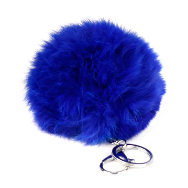 Cute Rabbit Fur Ball Pompom Keychain Cityelf Car Ring, Handbag Tote Bag Pendant Purse Charm