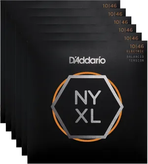 D'Addario NYXL Electric Guitar Strings Balanced Lite 10-46 (6 Pack Bundle)
