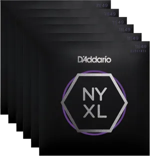 D'Addario NYXL Electric Guitar Strings Medium 11-49 (6 Pack Bundle)