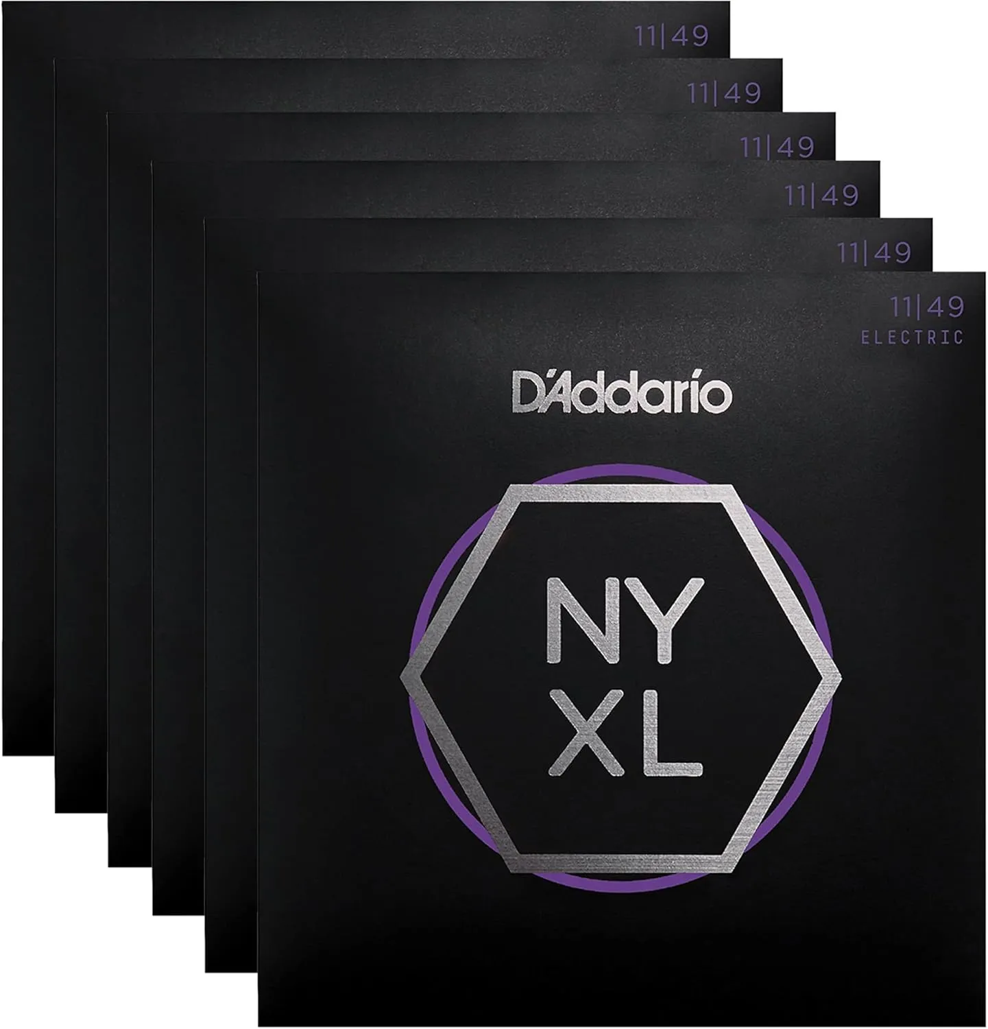 D'Addario NYXL Electric Guitar Strings Medium 11-49 (6 Pack Bundle)