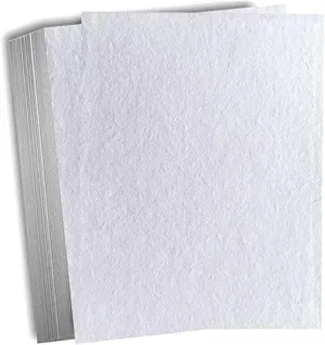 Deckle Papers 300gsm Thick Printer Friendly Handmade Paper Card Stock Printer Paper Size-8.3x11.7 Pack of-20 Ivory White