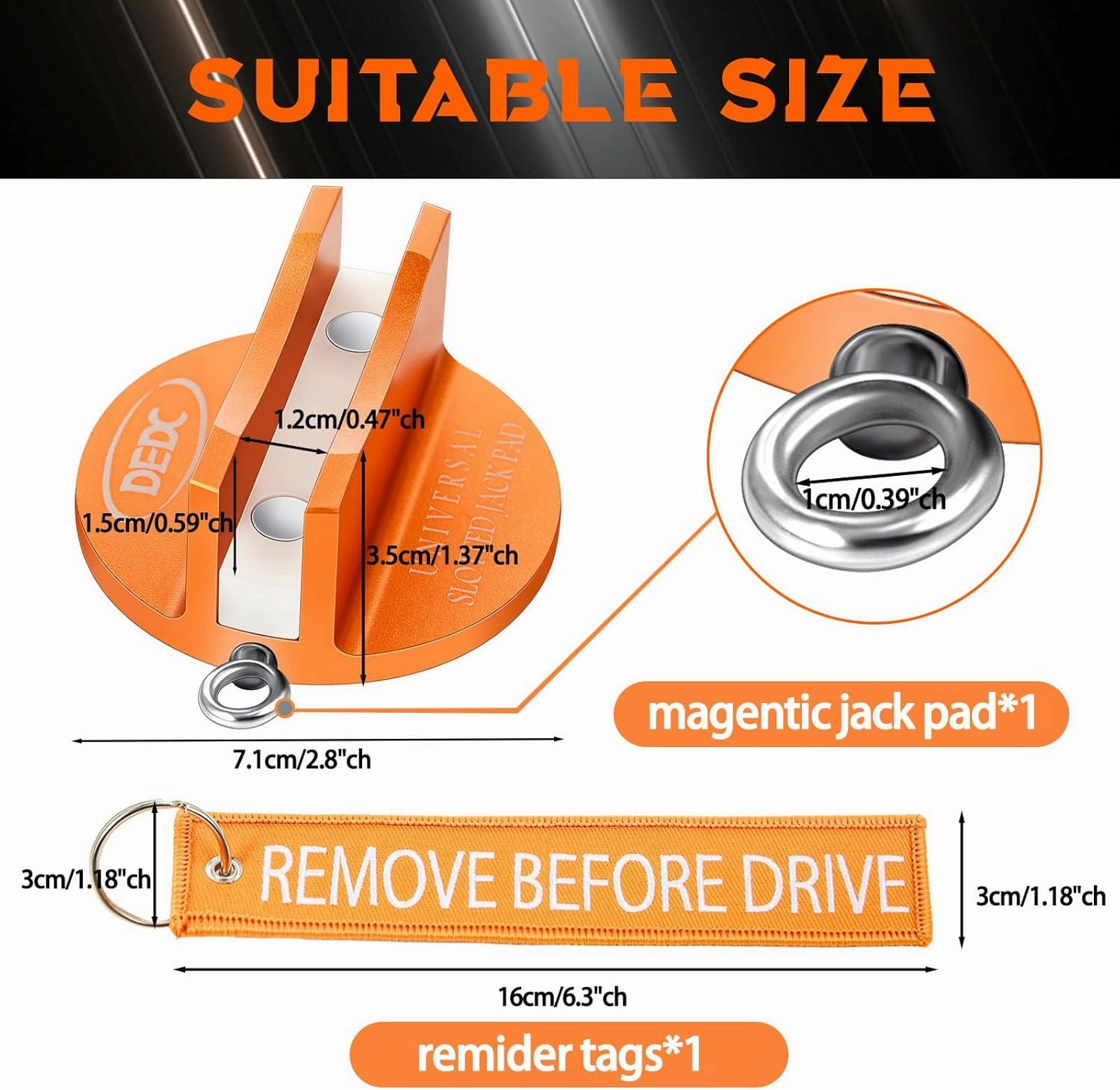 DEDC Pinch Weld Jack Pad Floor Stands, Jack Accessories Supplies Change Tire Repair Tires Oil Must Have Lifting Pucks Pads Adapter with Slotted Side for Car SUV Truck Pickup Sedan MPV Wagon
