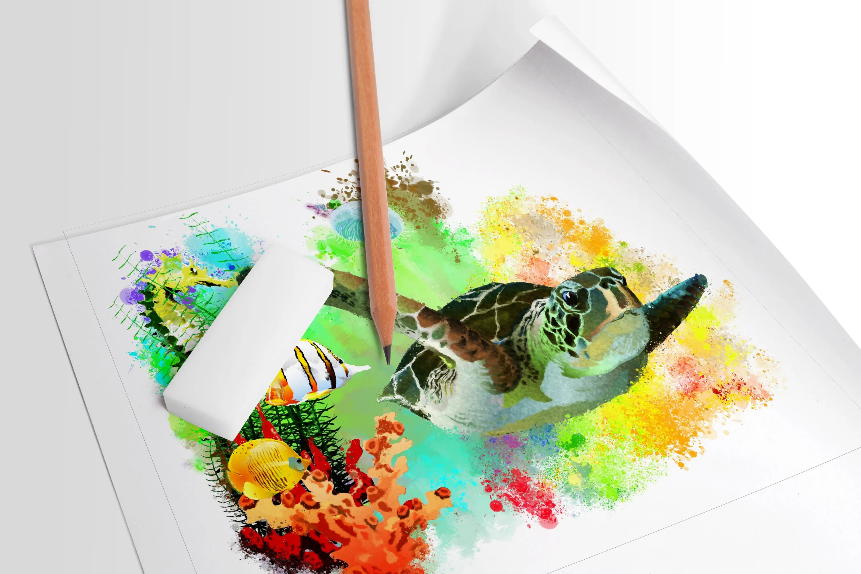 Design Ideation WATERCOLOR Pad: Heavyweight Paper Watercolor Pad Removable Sheet. Multi-Media. PAD-2550-TS