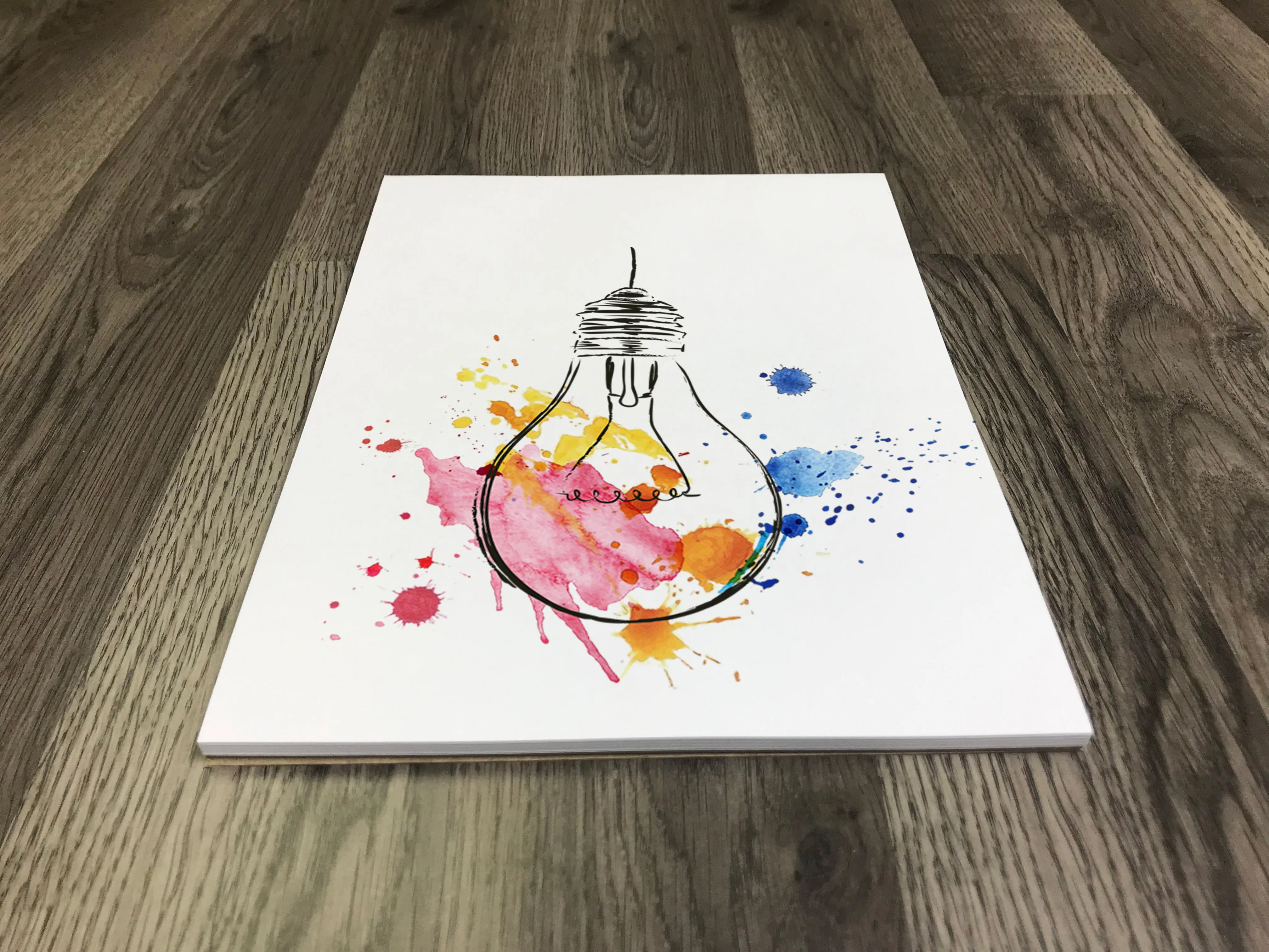 Design Ideation WATERCOLOR Pad: Heavyweight Paper Watercolor Pad Removable Sheet. Multi-Media. PAD-2550-TS