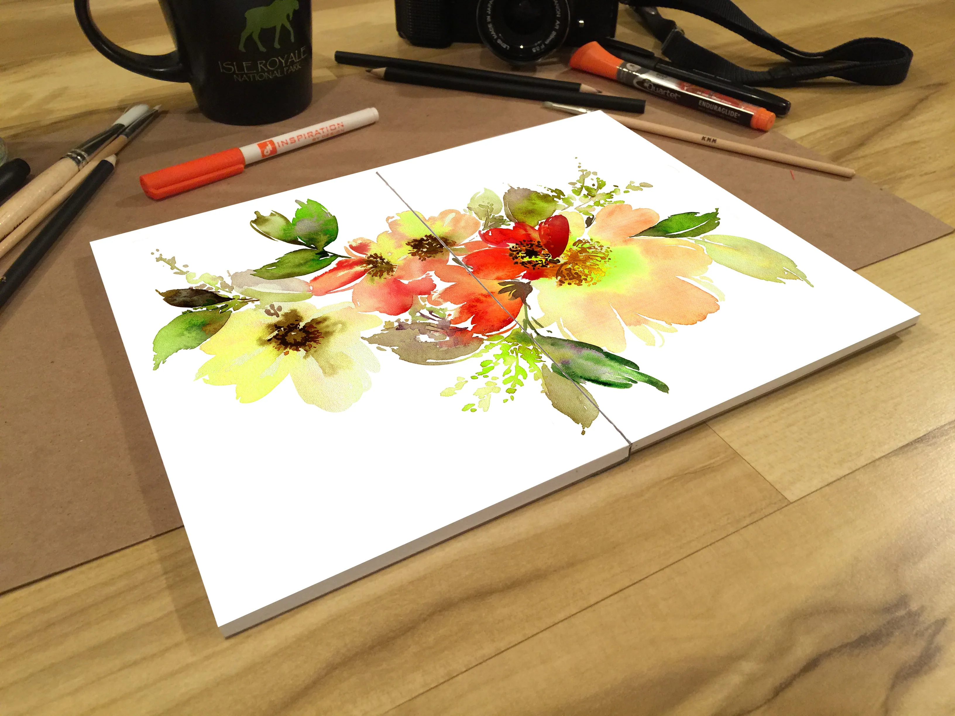 Design Ideation WATERCOLOR SKETCH PAD : Removable Sheet. Multi-Media. (8.5" x 11") PAD-2550-TS