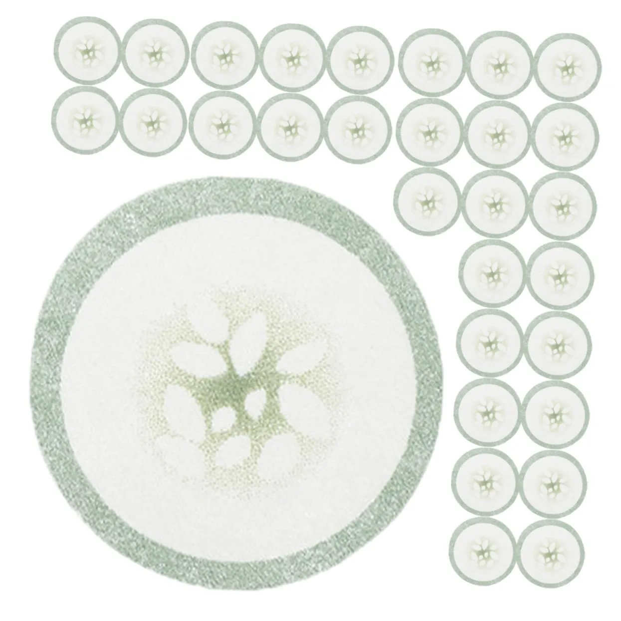 Didiseaon Non-woven Eye Pads Cucumber Pattern 200pcs Eye Skincare Pads for Women