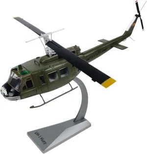 Die Cast 1:48 Scale Aircraft Model for UH-1 Helicopter Military Combat Alloy Simulation Model Aircraft Toy