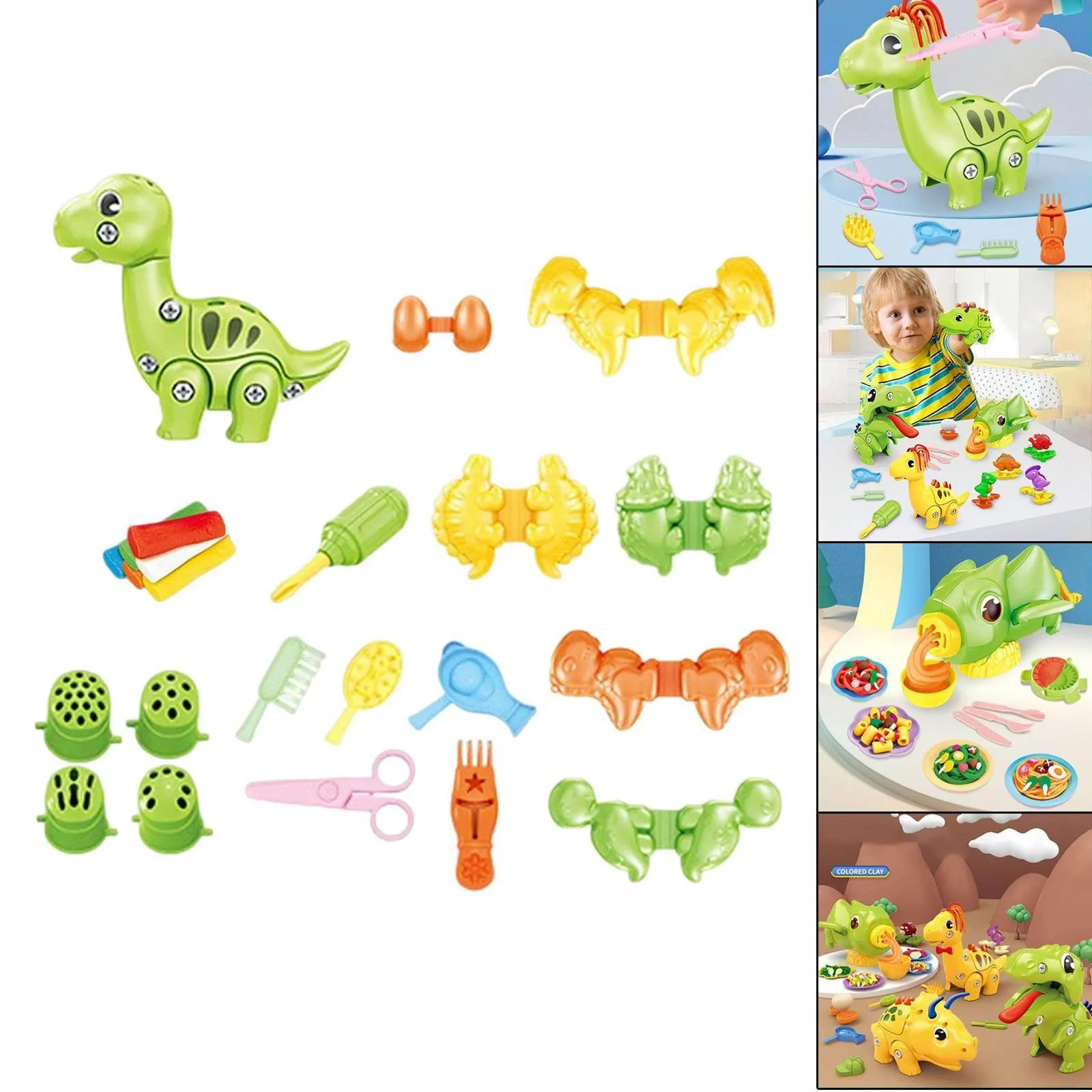 Dinosaur Clay Modeling Set - Educational Creative Toy