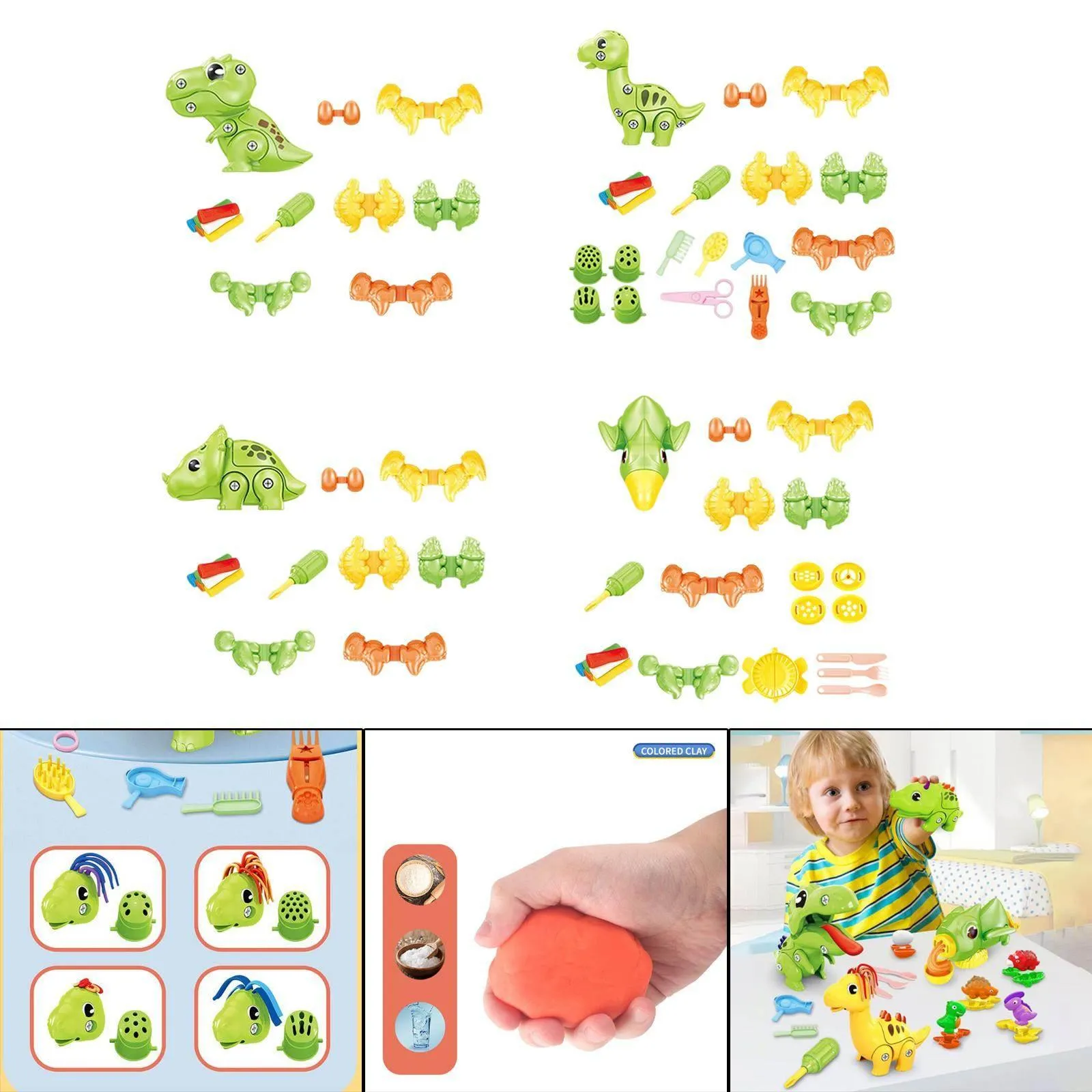 Dinosaur Clay Modeling Set - Educational Creative Toy