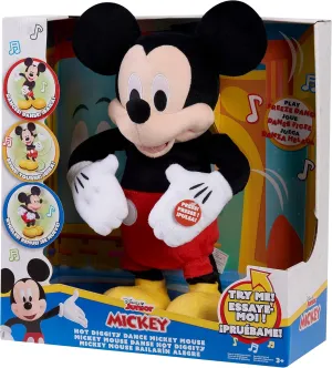 Disney Junior Mickey Mouse Hot Diggity Dance Mickey Feature Plush, Motion, Sounds, and Games, Kids Toys for Ages 3 Up by Just Play