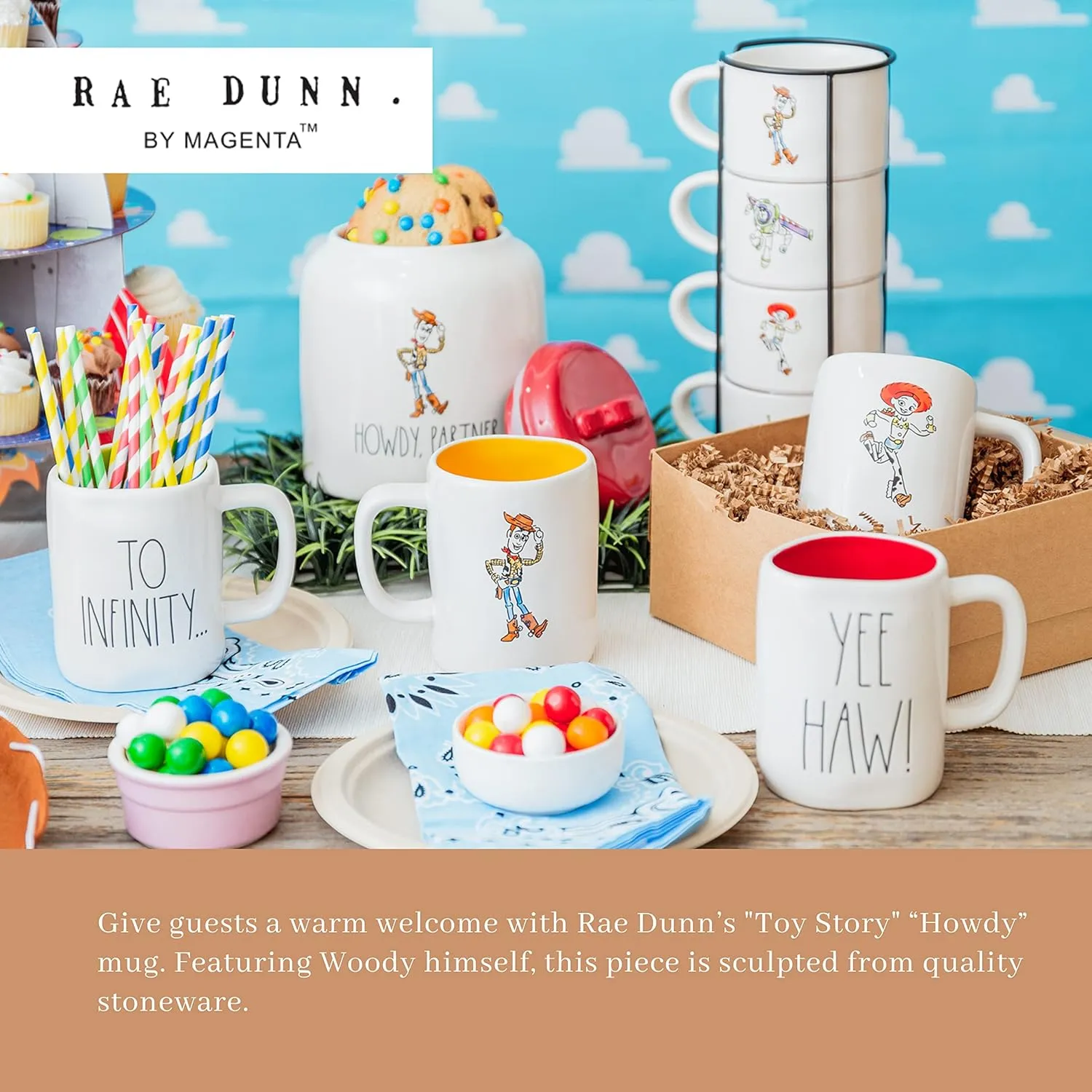Disney Toy Story x Rae Dunn "Howdy" Ceramic Coffee Mug