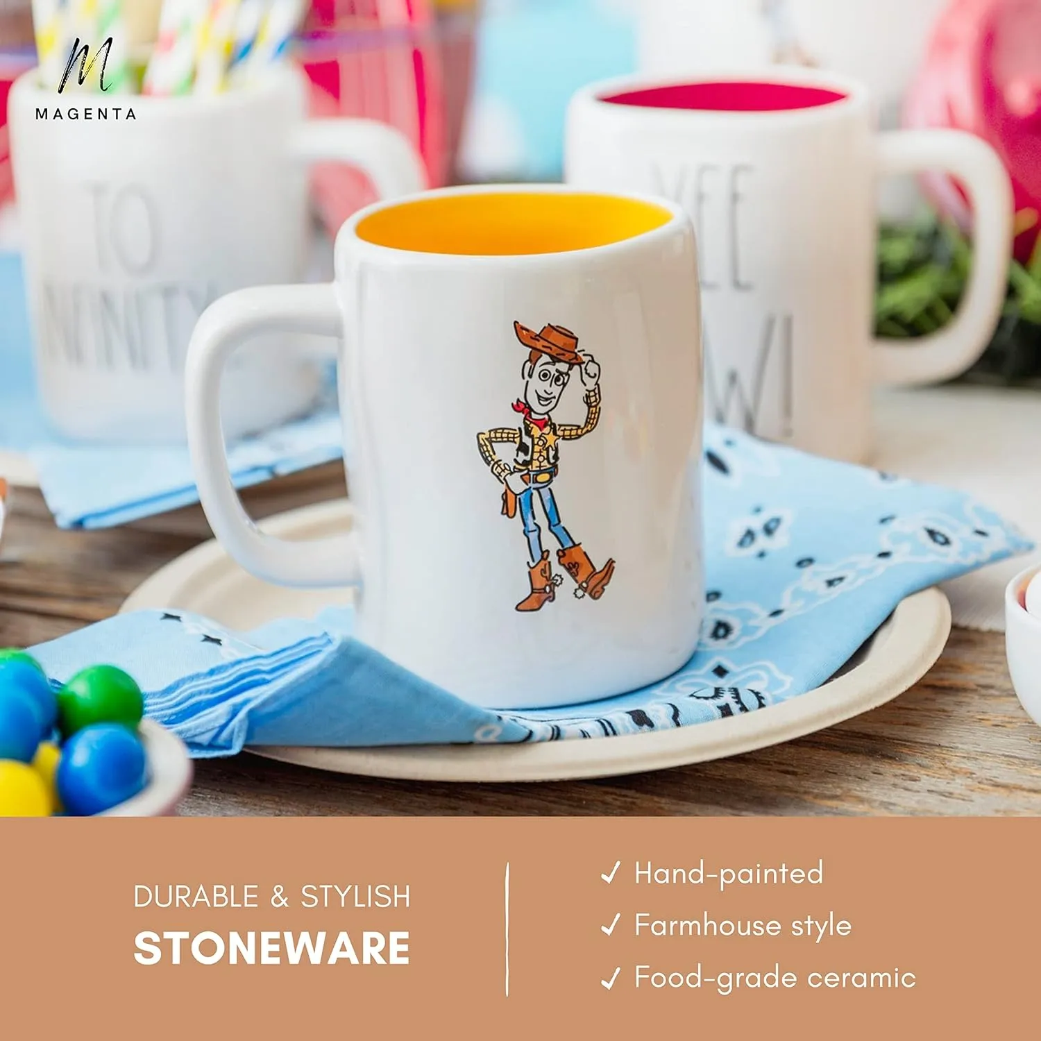 Disney Toy Story x Rae Dunn "Howdy" Ceramic Coffee Mug