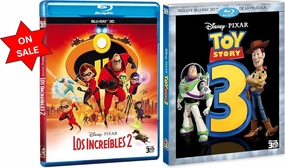 Disney 3D Bundle: The Incredibles 2 & Toy Story 3 [3D Blu-ray] English & Spanish Audio