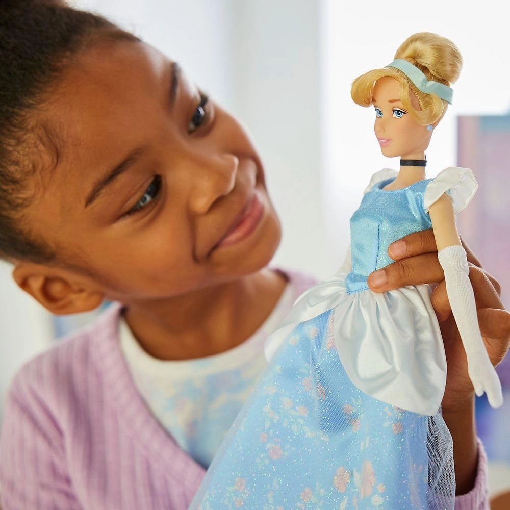 Disney Store Official Princess Story Doll (Cinderella) 11 Inches, Includes Coloring Book and Additional Dress, Princess Doll in Classic Outfit, Princess Toys for Girls