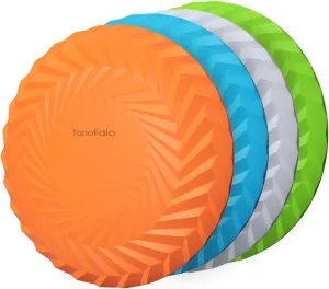 Dog Flying Disc, Dog Flyer Toy 7.2 Inch, Tear Resistant Soft TPR Material, Durable Interactive Outdoor Fetch Toy-Floats in Water, Safe on Teeth for Puppies(4Color)