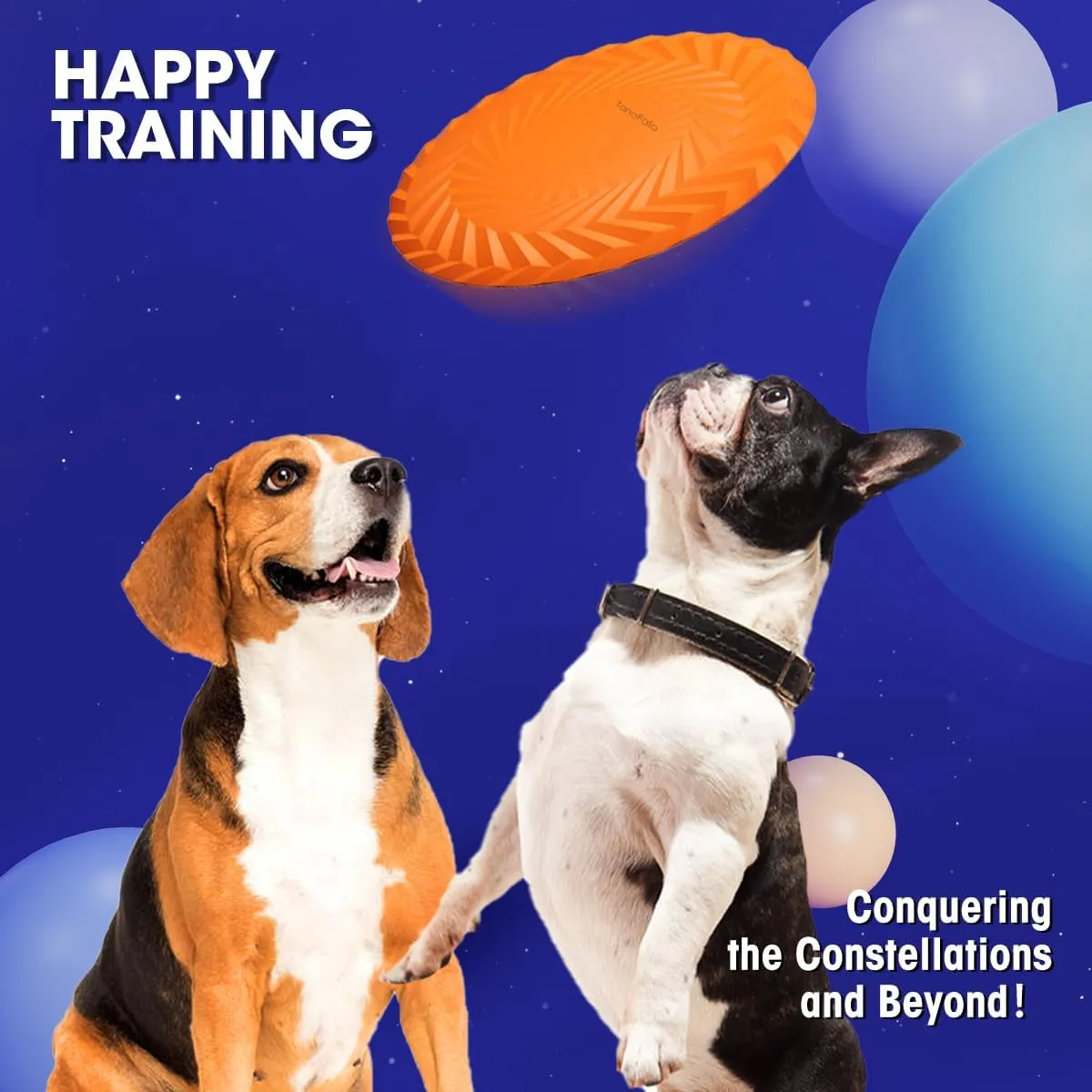 Dog Flying Disc, Dog Flyer Toy 7.2 Inch, Tear Resistant Soft TPR Material, Durable Interactive Outdoor Fetch Toy-Floats in Water, Safe on Teeth for Puppies(4Color)
