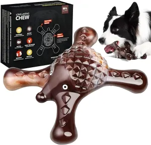 Dog Toys for Aggressive Chewers, Durable Dog Chew Toys for Medium Large Breed, Super Tough Dog Toys for Teething, Interactive Nylon Bones Toy to Keep Them Busy, Christmas Birthday Gifts for Dogs