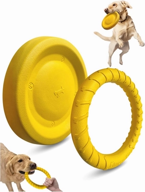Dog Flying Disc Toy， Soft Indestructible Dogs Flying Disc Pack ，for Aggressive chewers Medium Large Dog，Dog Beach Essentials Water Pool Float Toys