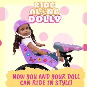 Doll Bicycle Seat Bike Seat (Purple) with Decorate Yourself Decals (Fits Standard Sized Dolls and Stuffed Animals) - Purple