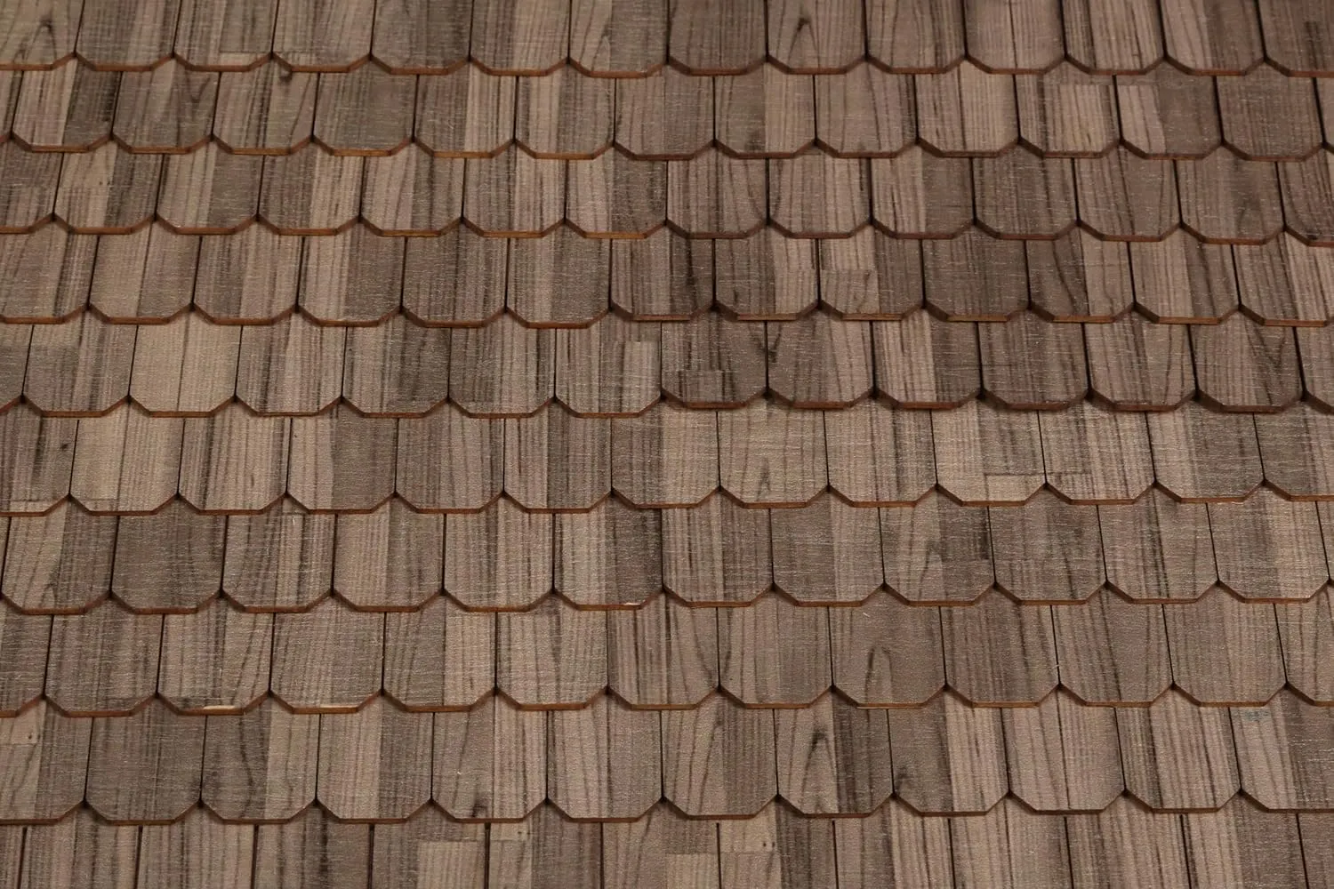 Dollhouse Wooden Roof Shingles, Dollhouse Miniature Roofing, Set of 25 Strips, REDUCIO! (Creamy Gray)